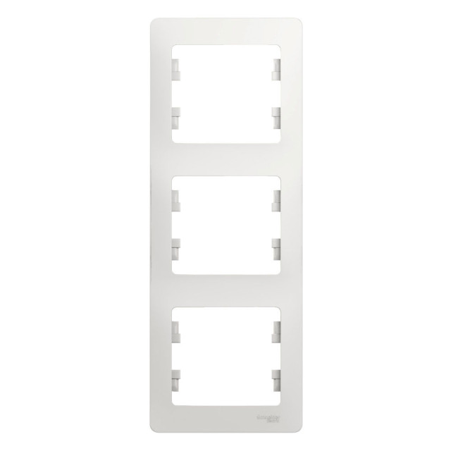 Рамка Schneider Electric Glossa GSL000107 вертикальная 3 поста белая