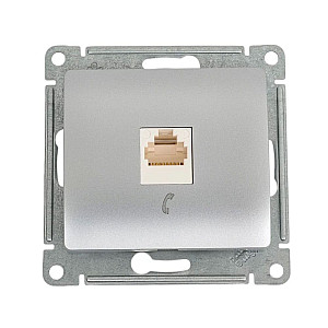 Розетка телефонная Schneider Electric Glossa GSL000381T RJ11 алюминий