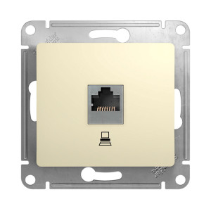 Розетка компьютерная Schneider Electric Glossa GSL000281К RJ45 кат. 5Е бежевая