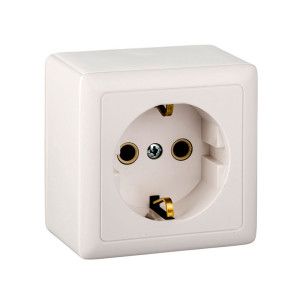 Розетка Schneider Electric Хит RA16-133I-B с заземлением белая