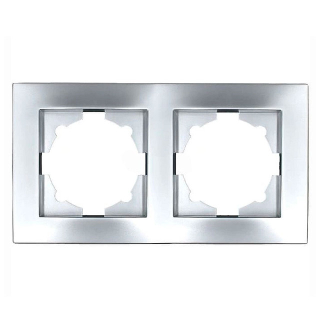 Рамка EL-BI Vega 510-011000-226 2 поста серебро