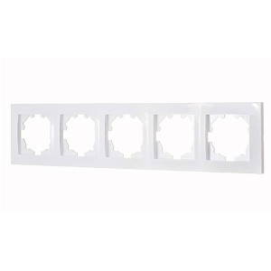 Рамка EL-BI Vega 510-015600-250 5 постов белоснежная