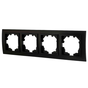 Рамка EL-BI Zena 500-014800-228 4 поста вантаблэк