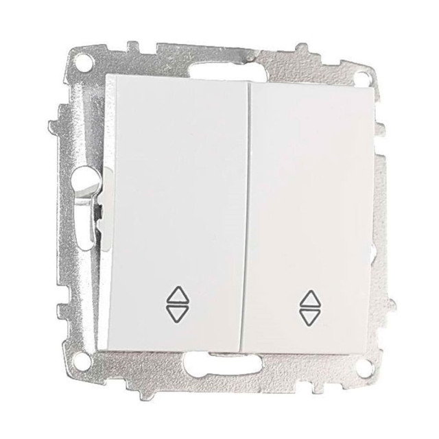 Выключатель проходной EL-BI Zena-Vega 609-015600-211 2 клавиши белоснежный