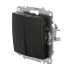 Выключатель EL-BI Zena-Vega 609-014800-203 2 клавиши с подсветкой вантаблэк