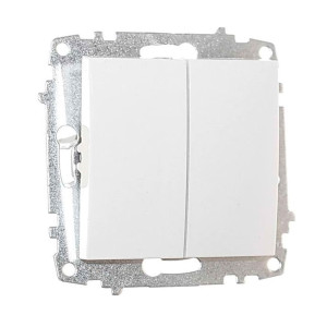 Выключатель EL-BI Zena-Vega 609-015600-202 2 клавиши белоснежный