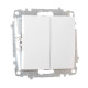 Выключатель EL-BI Zena-Vega 609-015600-202 2 клавиши белоснежный