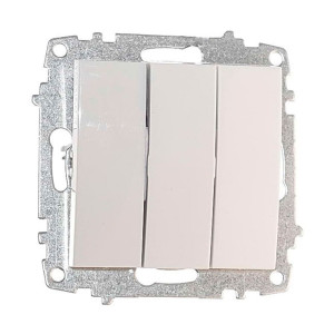 Выключатель EL-BI Zena-Vega 609-015600-254 3 клавиши белоснежный