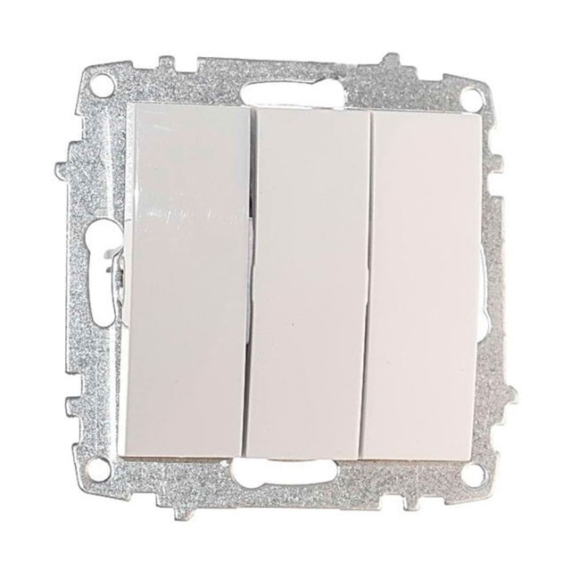 Выключатель EL-BI Zena-Vega 609-015600-254 3 клавиши белоснежный