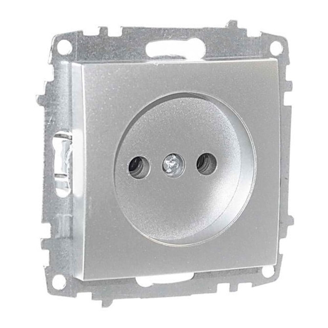 Розетка EL-BI Zena-Vega 609-011000-215 1 гнездо без заземления серебро