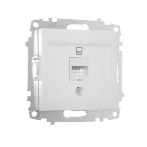 Розетка компьютерная EL-BI Zena-Vega 609-015600-247 белоснежный механизм