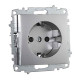 Розетка EL-BI Zena-Vega 609-011000-217 1 гнездо с заземлением серебро