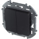 Выключатель двухклавишный Legrand Inspiria 673623 антрацит