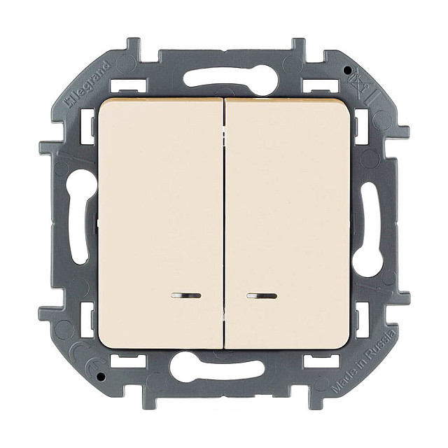 Выключатель Legrand Inspiria 673631 с подсветкой слоновая кость