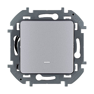 Выключатель Legrand Inspiria 673612 с подсветкой алюминий