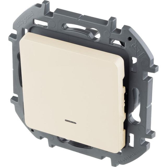 Выключатель Legrand Inspiria с подсветкой 673611 слоновая кость