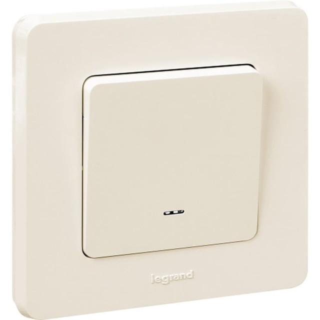 Выключатель Legrand Inspiria с подсветкой 673611 слоновая кость