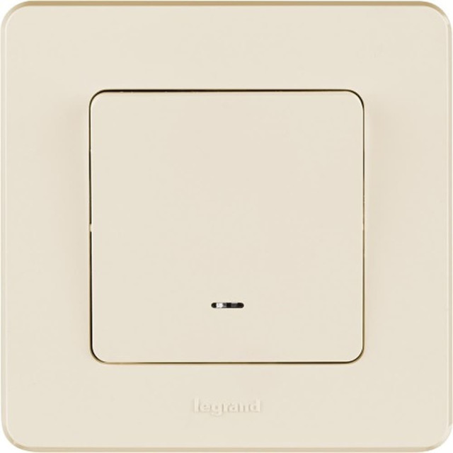 Выключатель Legrand Inspiria с подсветкой 673611 слоновая кость