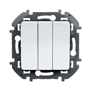 Выключатель Legrand Inspiria 673540 3 клавиши белый