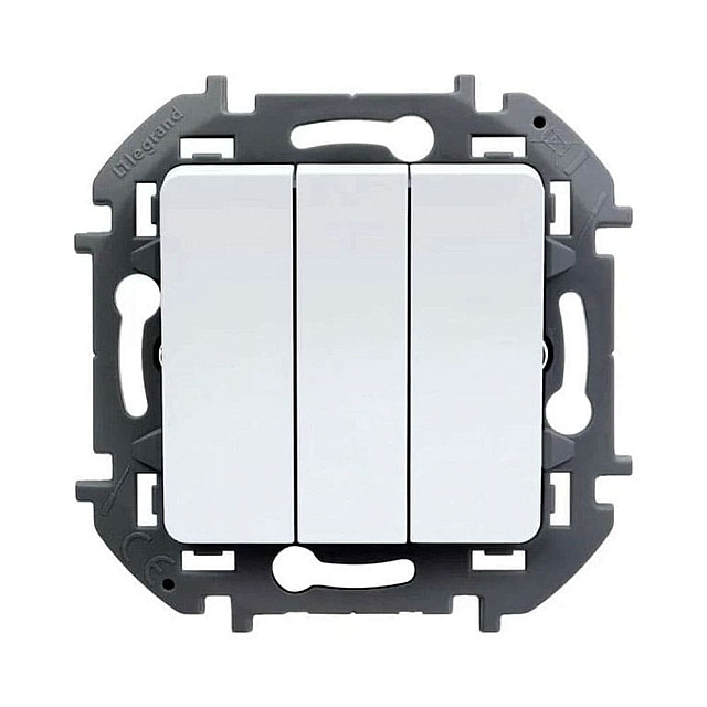 Выключатель Legrand Inspiria 673540 3 клавиши белый