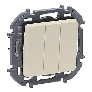 Выключатель Legrand Inspiria 673541 3 клавиши слоновая кость
