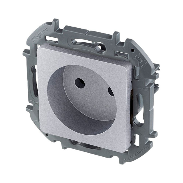 Розетка Legrand Inspiria 673712 2P 10/16A алюминий