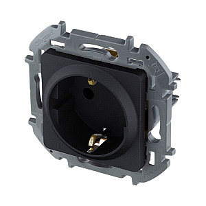 Розетка Legrand Inspiria 673723 2P+E антарцит