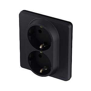 Розетка Legrand Inspiria 673753 2*2P+E антрацит