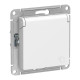 Розетка Schneider Electric AtlasDesign ATN000146 IP20 с заземлением со шторкой с крышкой белая