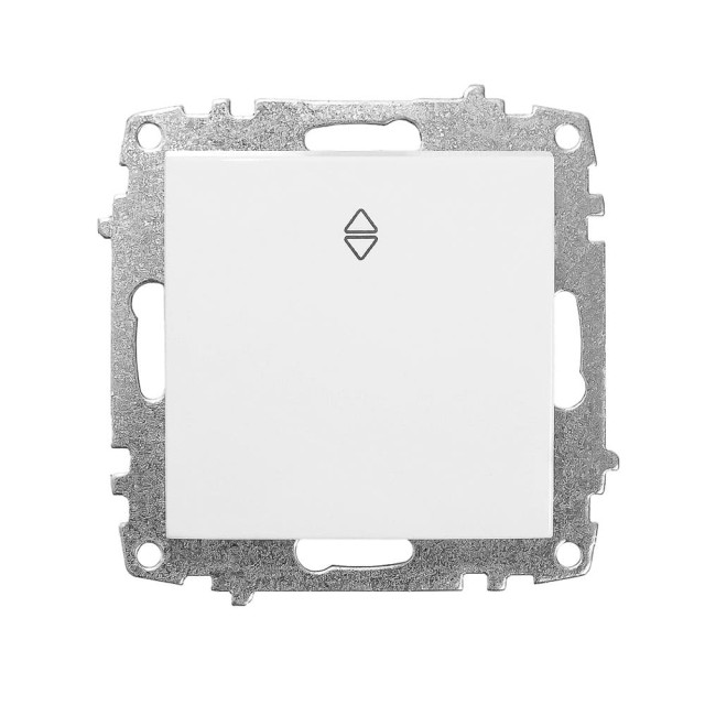Выключатель проходной EL-BI Zena-Vega 609-015600-209 1 клавиша белоснежный механизм