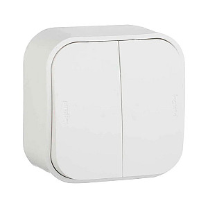 Выключатель Legrand Quteo 782202 2 клавиши белый