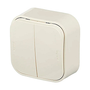 Выключатель Legrand Quteo 782232 2 клавиши слоновая кость