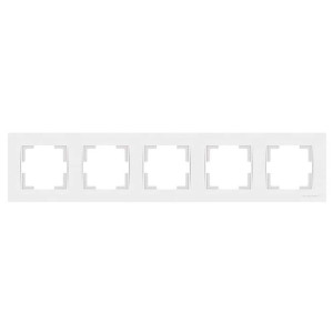 Рамка Mutlusan Rita 2220-800-1501 5 постов горизонтальный монтаж белая