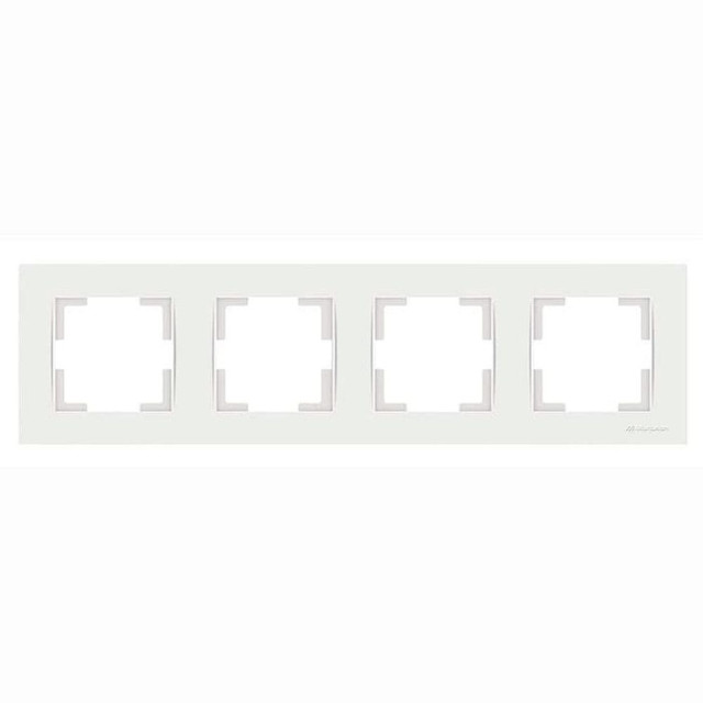 Рамка Mutlusan Rita 2220-800-1401 4 поста горизонтальный монтаж белая