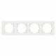 Рамка Mutlusan Rita 2220-800-1401 4 поста горизонтальный монтаж белая