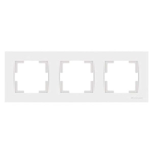 Рамка Mutlusan Rita 2220-800-1301 3 поста горизонтальный монтаж белая