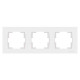 Рамка Mutlusan Rita 2220-800-1301 3 поста горизонтальный монтаж белая