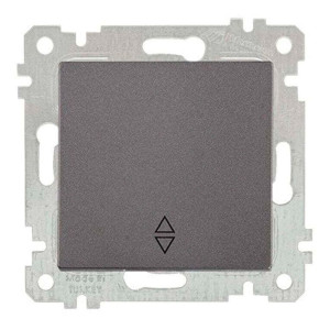 Выключатель проходной Mutlusan Rita 2200-403-0195 1 клавиша дымчатый