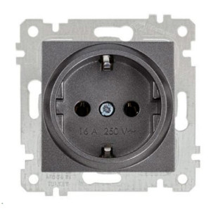 Розетка Mutlusan Rita 2200-600-0295 2Р+E дымчатый
