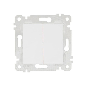 Выключатель Mutlusan Rita 2200-402-0101 2 клавиши 10А белый