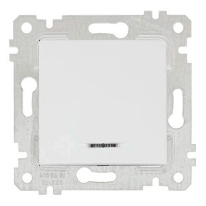 Выключатель Mutlusan Rita 2200-415-0101 1 клавиша с подсветкой белый