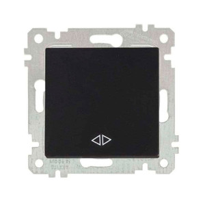 Выключатель промежуточный Mutlusan Rita 2200-408-0184 1 клавиша 10А черный матовый