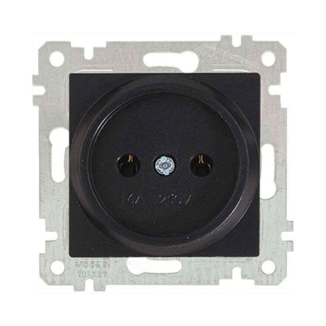 Розетка Mutlusan Rita 2200-601-0284 2Р черный матовый