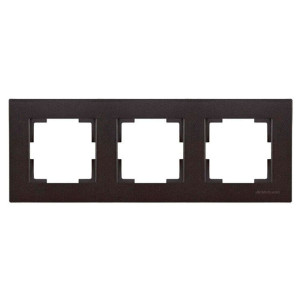 Рамка Mutlusan Rita 2220-800-1384 3 поста горизонтальный монтаж черный матовый