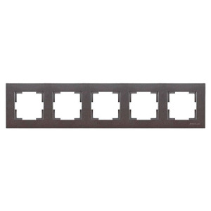 Рамка Mutlusan Rita 2220-800-1595 5 постов горизонтальный монтаж дымчатый