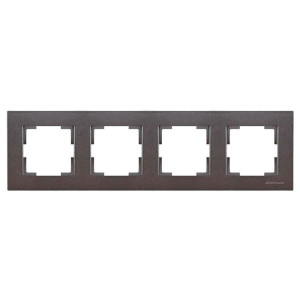 Рамка Mutlusan Rita 2220-800-1495 4 поста горизонтальный монтаж дымчатый