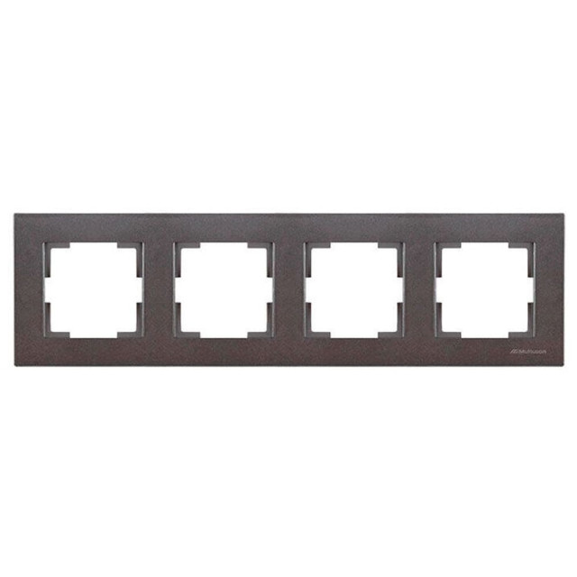 Рамка Mutlusan Rita 2220-800-1495 4 поста горизонтальный монтаж дымчатый