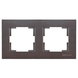Рамка Mutlusan Rita 2220-800-1295 2 поста горизонтальный монтаж дымчатый