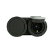 Блок Ovivo Xone 406-250000-923 выключатель 1 клавиша + розетка с заземлением с крышкой черный