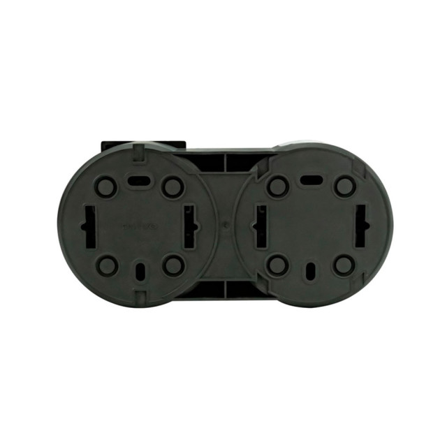 Блок Ovivo Xone 406-250000-923 выключатель 1 клавиша + розетка с заземлением с крышкой черный